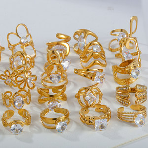 Anillos de Acero Inoxidable 18k al por Mayor, Accesorios de <span class=keywords><strong>Moda</strong></span> Populares, Anillos de Acero Inoxidable de Alta Gama - Product Image 1