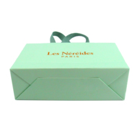 Sacs personnalisables pour bijoux, sachets en papier de luxe, emballage avec votre propre logo, vente en gros, 100 pièces