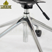 Base de chaise pivotante à 5 étoiles en aluminium poli réglable en hauteur, base de chaise de bureau et de jeu robuste