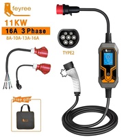 Chargeur de voiture électrique solaire Feyree 11 kW portable, triphasé, type 2, station de recharge pour véhicules électriques, nouveau pour le standard de recharge GBT