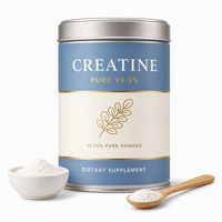 Créatine monohydrate en poudre OEM ODM 300g sans saveur 100% pure, complément alimentaire pour adultes, BCAA sans gluten pour soutenir le système immunitaire