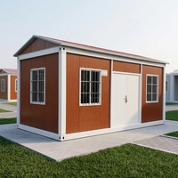 Maison conteneur extensible de 40 pieds, structure en acier, cabine modulaire préfabriquée, double porte, fenêtre grillagée pour usage hôtelier et en camping