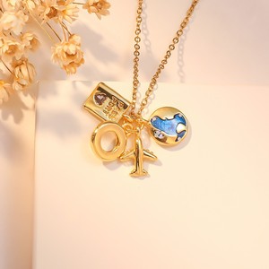 <span class=keywords><strong>Collana</strong></span> pendente con combinazione di taccuino aereo da viaggio, adatta per viaggi, matrimoni, vita quotidiana, feste - Product Image 4