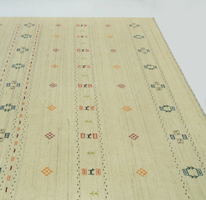 พรมขนสัตว์ทำมือสไตล์โบราณแบบอูชัก ลายชนเผ่าแบบเรียบง่าย โทนสีอบอุ่น ทนทานสูง เหมาะสำหรับการตกแต่งบ้านสไตล์โมเดิร์นที่อบอุ่น - Product Image 2