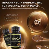Capsules de Maca pour Hommes Soutien Immunitaire Complément Alimentaire Naturel à Base de Plantes 60 Capsules/Flacon