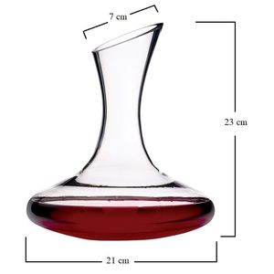 Carafe en verre pour vin rouge, capacité 1,4 litre, 21x23 cm, transparente - Product Image 2
