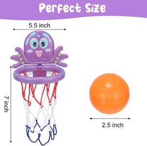 Huiye <span class=keywords><strong>bañera</strong></span> juego de disparos y divertido aro de baloncesto FORMA DE Animal fuerte succión baloncesto interior jugando juguetes de baño para niños pequeños - Product Image 6