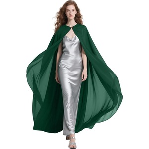 Nouvel arrivage Europe et États-Unis : Châle en mousseline de soie diamantée, cape fine et transparente, châle de mariée pour Halloween avec détails illusion - Product Image 5