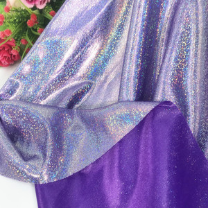 Tissu tricoté élastique au laser coloré, Costumes de performance d'estampage à chaud brillants, vêtements de mariage, Tissu de fond <span class=keywords><strong>Radium</strong></span> Magique - Product Image 4