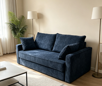 Canapé modulaire 2 places en cuir véritable compressé sous vide Biaoguan, design moderne à assise profonde, idéal pour petit salon ou appartement