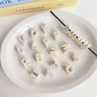 Perles de lettres DIY, grandes perles de lettres épaisses A-Z, perles acryliques alphabet, perles bulles en paracorde, breloques de sac, porte-clés, artisanat en plastique fait main