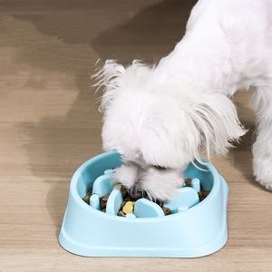 Vente chaude empêchant l'étouffement bol de nourriture lente pour animaux de compagnie bol de chien pratique coloré mangeoire antidérapante en plastique - Product Image 1