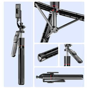 Nuevo Clip Desmontable para Teléfono F16, Palo Selfie con Rotación Panorámica de <span class=keywords><strong>360</strong></span> <span class=keywords><strong>Grados</strong></span>, Trípode de Acero Inoxidable de 1708 mm con Interfaz de 1/4 - Product Image 6