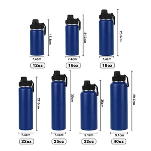 Wholesale 12oz/16oz/18oz/22oz/25oz/32oz/40oz Stainless Steel Insulated Travel Water Bottles for <strong>Hot</strong> &amp; Cold Drinking Custom Logo - Product Image 2
