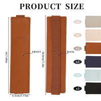 Porte-Stylo Réglable à Bande Élastique en Cuir PU, Étui de Transport pour Stylos et Crayons