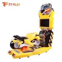Simulateur de course de moto d'intérieur pour enfants de haute qualité, machine de jeu d'arcade à monnayeur, 1 joueur, en plastique, version anglaise