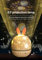 Enfants ABS cerf U disque lampe étoile projecteur veilleuse pour haut-parleur Bluetooth décoration de chevet cadeau de noël pour vivre