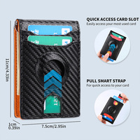 2022 dompet pendek pria tag pelacakan udara pemosisian ultra-tipis sederhana RFID anti-maling sikat dompet dollar mewah untuk pria