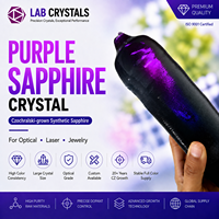 Corindon violet Czochralski, saphir synthétique en forme de boule, tige de cristal de saphir cultivé en laboratoire, pierre précieuse synthétique, prix de gros