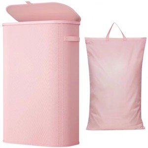 Cesto de Ropa Sucia Plegable y Delgado con Tapa, Impermeable, Ahorra Espacio, para Espacios Pequeños - Product Image 2
