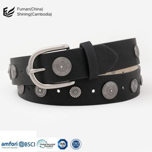 Cinturón ancho de cuero PU personalizable para mujer con hebillas de aleación Estilo informal de moda Estilo Delgado Fabricado directamente en Camboya - Product Image 2