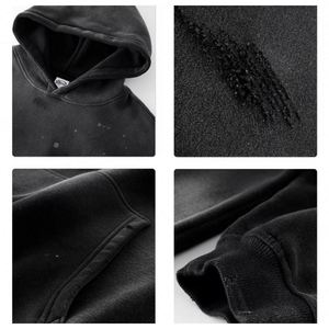 Sudadera con Capucha de Alta Calidad, Personalizada, Gruesa, de Algodón, Diseño con Hombros Caídos, Sin Cordón, Silueta Holgada, para Hombre - Product Image 4