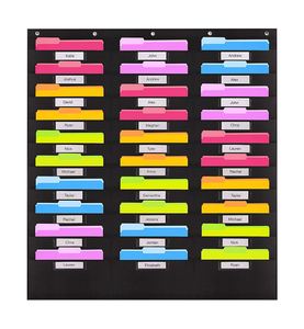 Office Classroom <b>Folder</b> Storage Hanging Bag Hanging <b>File</b> <b>Folder</b> Organizer Wall Hanger for Magazines - Product Image 3