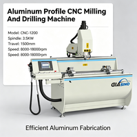 Máquina CNC de fresado y taladrado de perfiles de aluminio con husillo refrigerado por aire para mecanizado de ranuras y orificios de llave, de alta velocidad, compacta y robusta