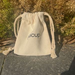 New Arrival Organic Cotton Dust Bag GOTS Certified Biodegradable <b>Drawstring</b> Storage Packing <b>Pouch</b> for Craft Use - Product Image 2