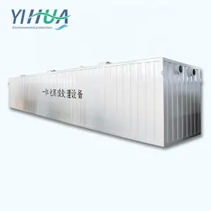 100m3 above-ground integrated mbbr rural domestic ship sewage treatment equipment plant wastewater and storage holding tank