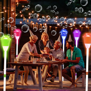 Vendita calda gioco per feste nuovo lampione di plastica bolle di sapone giocattolo da giardino lampada automatica bolle macchina per bambini adulti - Product Image 4