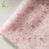 Tissu en Chiffon Jacquard à Pois Léger, Tissu Imprimé Floral Élégant pour Robes Femme, Décoration Intérieure et Accessoires