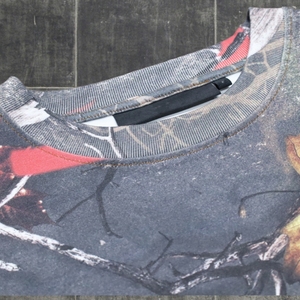 เสื้อยืดลายพรางสำหรับผู้ชายเสื้อยืดถักแบบธรรมดา260กรัมพิมพ์ลายโพลีเอสเตอร์/ผ้าฝ้ายฟอกสี - Product Image 3