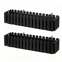 Supports de jardinière Tymar Farmhouse à lattes en plastique PP, système d'arrosage pour jardinière suspendue, durable, utilisable toute l'année (jardin, balcon)