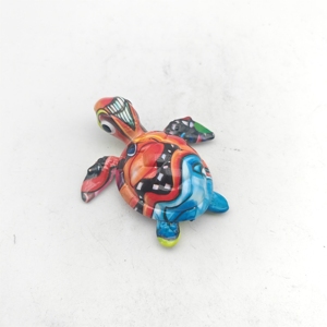 Statua di Tartaruga per Interni ed Esterni, Colorata e Carina, Senza Necessità di Montaggio, Elegante in Resina Poliestere con Stampa a Trasferimento d'Acqua - Product Image 2