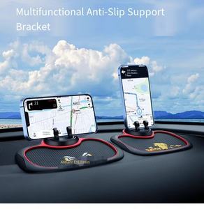 Support de téléphone portable monté sur la voiture avec technologie avancée multifonctionnelle, navigation, tapis antidérapant et fixation. - Product Image 2