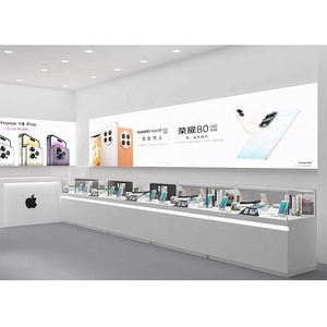 Diseño Interior Moderno para Tienda de Celulares, Mostrador de Exhibición para Tienda de Teléfonos Móviles, Vitrina de Exhibición de Madera Negra - Product Image 4