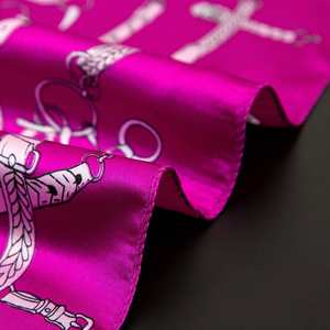 Custom Logo Printed Satin Silk Square Scarves and Handkerchiefs Personalized Polyester Bandanas for Promotional <b>Gifts</b> - Product Image 3