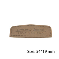 Écussons d'étiquette en cuir véritable de denim de logo de fournisseur d'usine pour des jeans