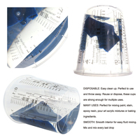 Gobelet de mélange en plastique jetable de haute qualité résistant aux solvants pour peinture automobile, conteneur de 2250 millilitres avec couvercle pour peinture
