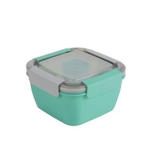 BPA-Free 3-compartments Bento Lunch Box 2-layer Microwave Dishwasher Safe <b>Plastic</b> Salad <b>Container</b> Box for Meal Prep - Product Image 6