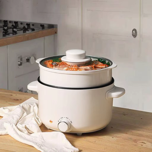 Cuisinière électrique domestique fendue avec bouton réglable chauffant, marmite à ragoût de 2L, cuisson électrique pour une <span class=keywords><strong>personne</strong></span>, <span class=keywords><strong>cuiseur</strong></span> à riz instantané pour nouilles - Product Image 6