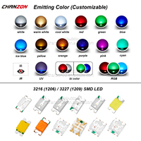 Vente en gros SMD Diode LED CHIP 3216 1206 3227 1209 RGB Bicolore Rouge Bleu Vert Jaune Orange Violet rose Blanc Chaud/Froid/Blanc