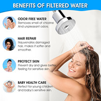 Kits de douche américains en acier inoxydable chromé dissimulé avec fonction bras articulé, douchette à main et jet de plafond