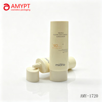 Tube souple en PE de 50 ml, capacité personnalisable, couleur cosmétique, emballage avec bouchon à vis, impression sérigraphique, petite buse incurvée, soins de la peau
