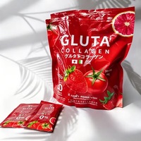 Poudre de collagène Gluta rose à dissolution instantanée au goût de baies mélangées, complément alimentaire beauté pour les peaux ternes, soin oral quotidien pour femmes