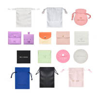 Bestpackaging Sac pochette à bijoux en daim Sac pochette d'emballage de bijoux de luxe avec cordon de serrage Logo personnalisé Petit sac cadeau pour bijoux