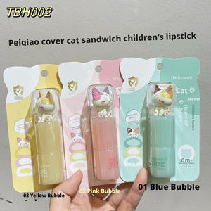 Baume à lèvres hydratant pour enfants Peiqiao Cover Cat Sandwich, huile <span class=keywords><strong>de</strong></span> graines <span class=keywords><strong>de</strong></span> <span class=keywords><strong>tournesol</strong></span>, soin pour les lèvres délicates, non gras, TBH002 - Product Image 1