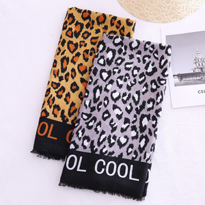 Moda autunno 180*90cm sciarpe da donna in cotone viscosa <span class=keywords><strong>Vintage</strong></span> con stampa leopardata sciarpa scialle - Product Image 6