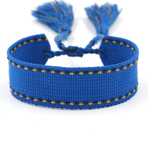 Braccialetti alla Moda Personalizzati, <span class=keywords><strong>Bracciali</strong></span> Etnici all'Ingrosso, Nastri Vuoti per Braccialetti in 326 Colori, Braccialetti Fai-da-Te con Nappe Ricamate - Product Image 5